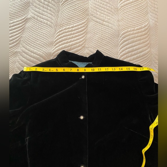 Handmade velvet blazer jacket. Fully lined. Size M - Picture 6 of 11